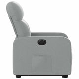 Fauteuil inclinable électrique gris clair tissu
