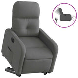 Fauteuil inclinable électrique gris foncé tissu