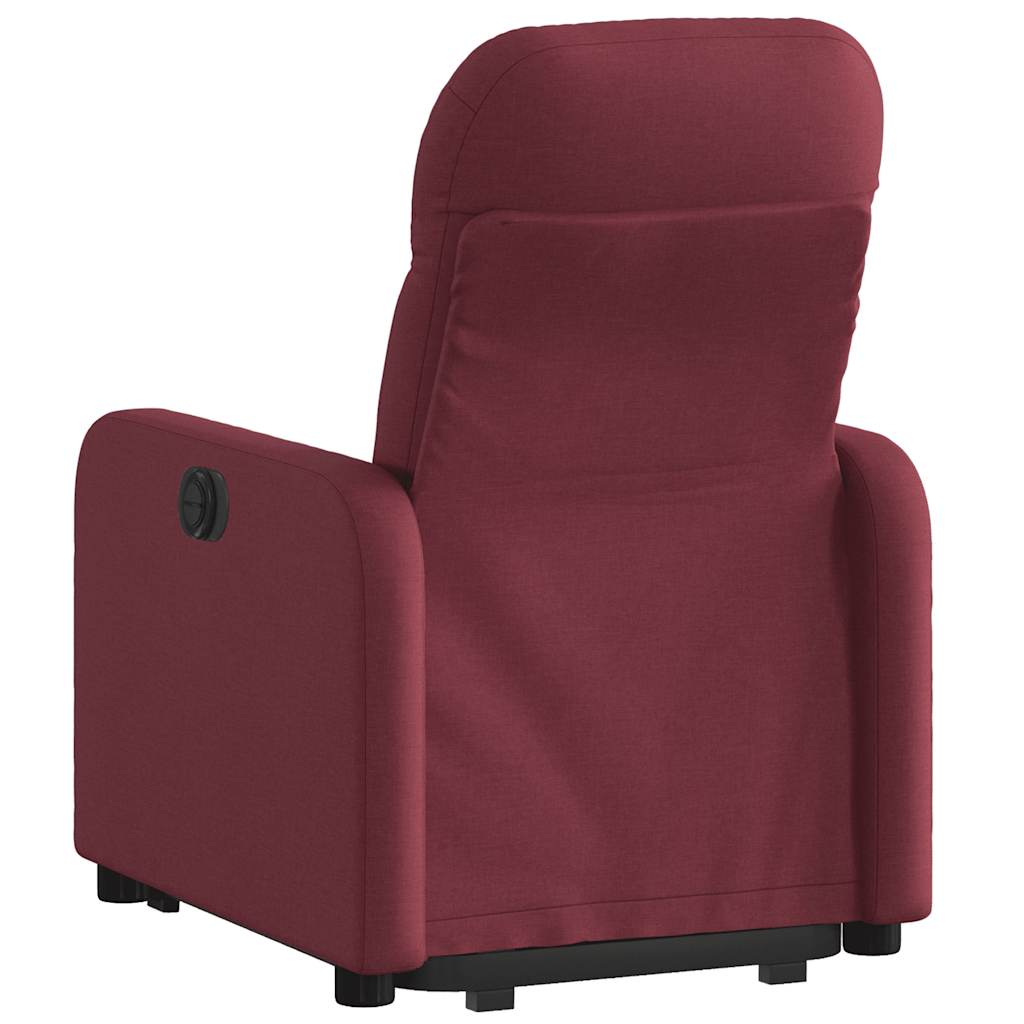 Fauteuil inclinable électrique rouge bordeaux tissu