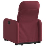 Fauteuil inclinable électrique rouge bordeaux tissu