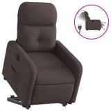 Fauteuil inclinable électrique marron foncé tissu