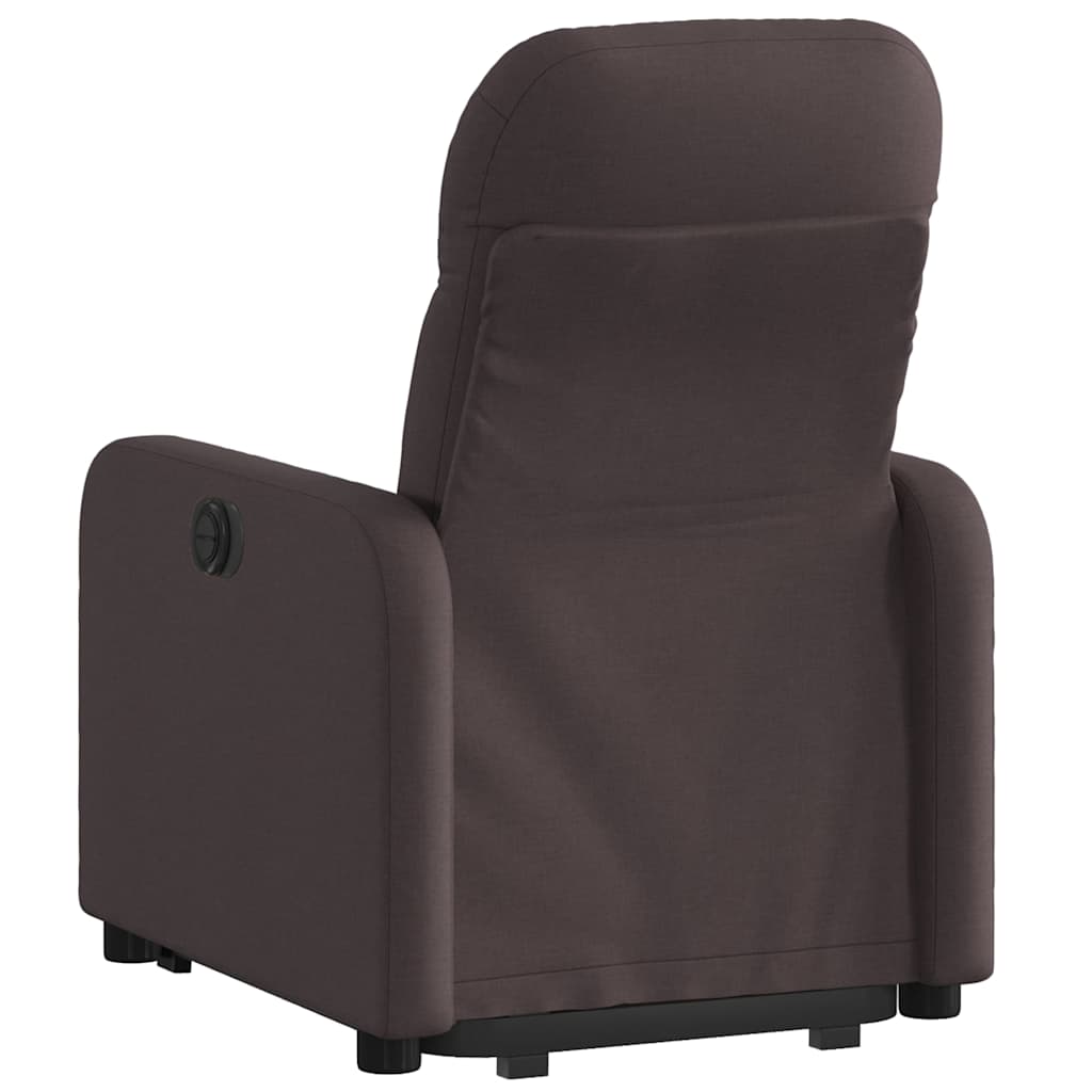 Fauteuil inclinable électrique marron foncé tissu