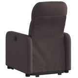 Fauteuil inclinable électrique marron foncé tissu