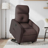 Fauteuil inclinable électrique marron foncé tissu