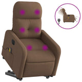 Fauteuil inclinable de massage électrique Marron Tissu