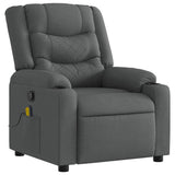 Fauteuil de massage inclinable gris foncé tissu