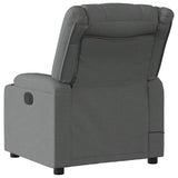 Fauteuil de massage inclinable gris foncé tissu