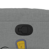 Fauteuil de massage inclinable gris clair tissu