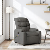 Fauteuil de massage inclinable gris foncé tissu