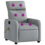 Fauteuil inclinable de massage en tissu gris clair