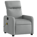 Fauteuil inclinable de massage en tissu gris clair