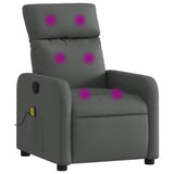 Fauteuil inclinable de massage en tissu gris foncé