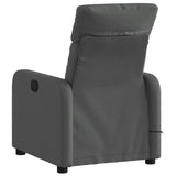 Fauteuil inclinable de massage en tissu gris foncé