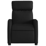 Fauteuil inclinable massant en similicuir noir