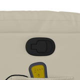 Fauteuil de massage inclinable crème similicuir