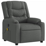 Fauteuil inclinable de massage gris foncé tissu