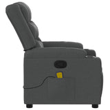 Fauteuil inclinable de massage gris foncé tissu