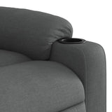 Fauteuil inclinable de massage gris foncé tissu