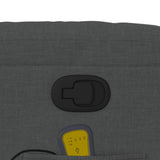 Fauteuil inclinable de massage gris foncé tissu