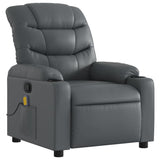 Fauteuil de massage inclinable gris similicuir