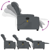 Fauteuil de massage inclinable gris similicuir