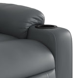 Fauteuil de massage inclinable gris similicuir
