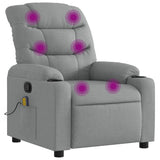 Fauteuil inclinable de massage gris clair tissu