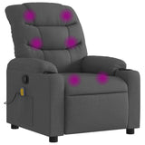 Fauteuil inclinable de massage gris foncé tissu