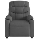 Fauteuil inclinable de massage gris foncé tissu