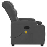 Fauteuil inclinable de massage gris foncé tissu