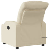 Fauteuil inclinable de massage crème tissu