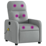 Fauteuil inclinable de massage gris clair tissu