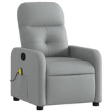 Fauteuil inclinable de massage gris clair tissu