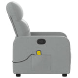 Fauteuil inclinable de massage gris clair tissu
