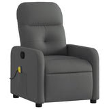 Fauteuil inclinable de massage gris foncé tissu