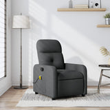 Fauteuil inclinable de massage gris foncé tissu