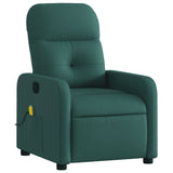 Fauteuil inclinable de massage vert foncé tissu