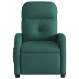 Fauteuil inclinable de massage vert foncé tissu