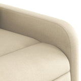 Fauteuil inclinable de massage crème tissu