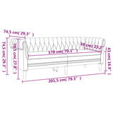 Ensemble de canapés 3 pcs marron foncé tissu