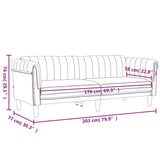 Ensemble de canapés 3 pcs gris clair velours