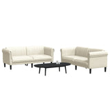 Ensemble de canapés 2 pcs crème velours