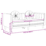 Ensemble de canapés 3 pcs avec coussins marron velours