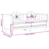 Ensemble de canapés 2 pcs avec coussins marron velours