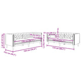 Ensemble de canapé Chesterfield et traversins 2pcs velours