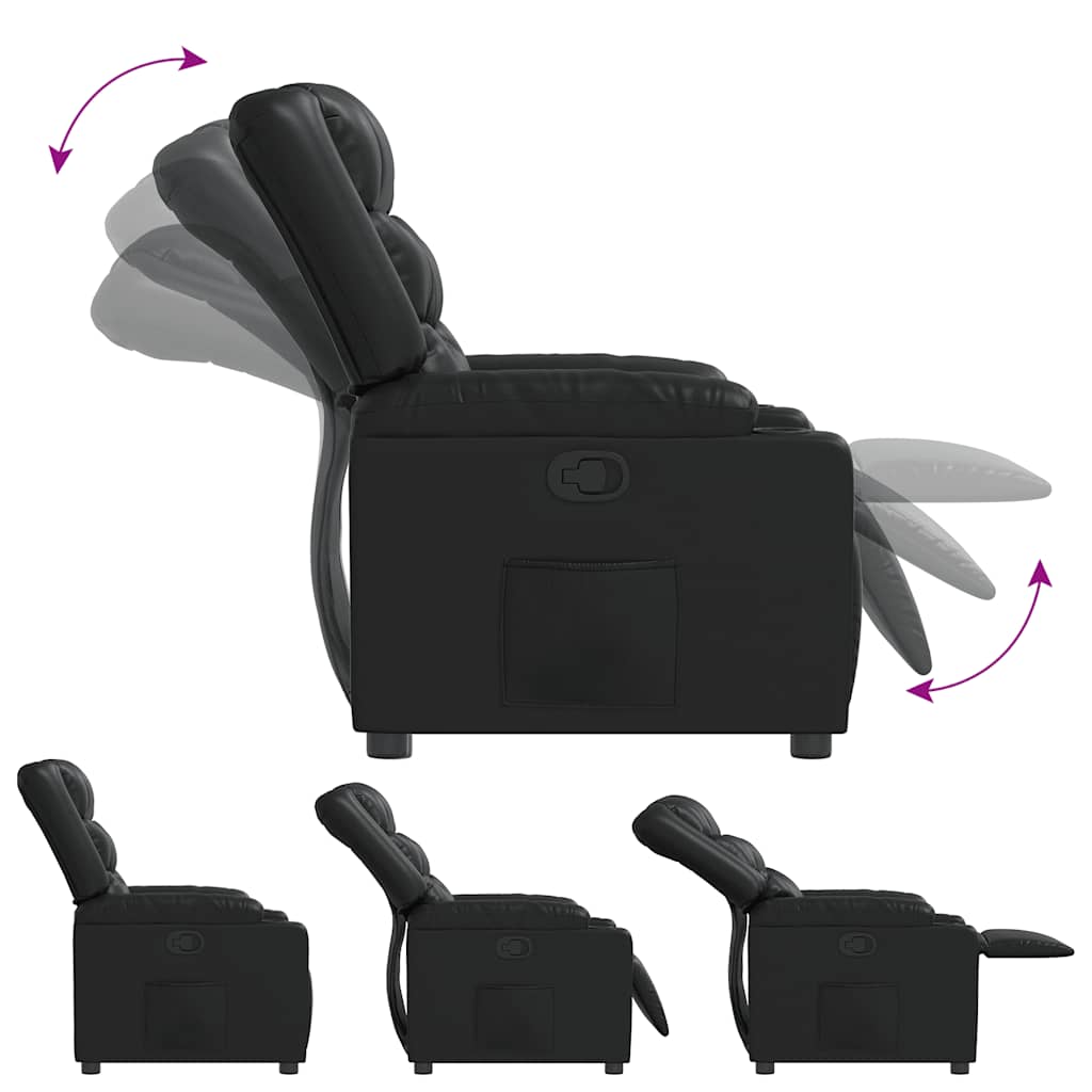 Fauteuil inclinable Noir Similicuir