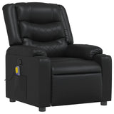 Fauteuil de massage inclinable Noir Similicuir