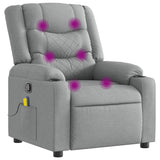 Fauteuil de massage inclinable Gris clair Tissu