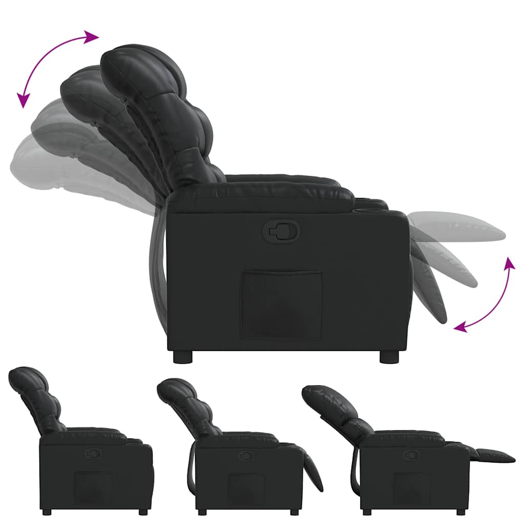 Fauteuil inclinable Noir Similicuir