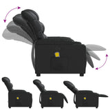 Fauteuil de massage inclinable Noir Similicuir